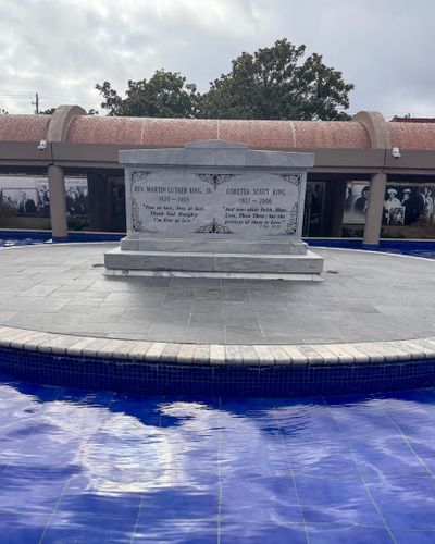 The final resting place of Dr. Martin Luther King Jr. and Coretta Scott King at The King Center in Atlanta.