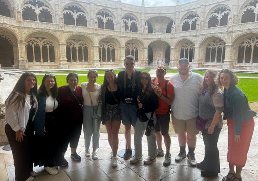 UMass Law students pictured in Portugal.