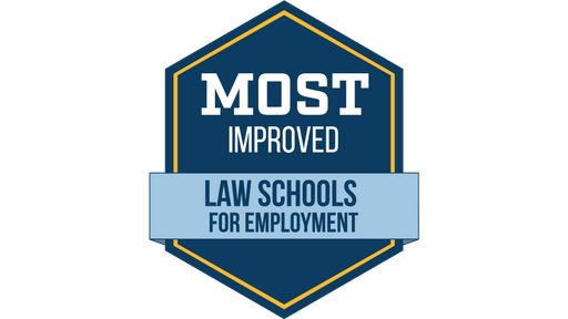 Most Improved Law Schools for Employment Badge