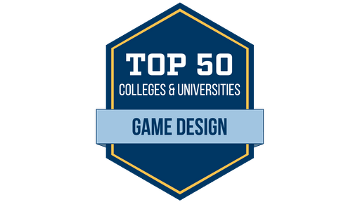 Top 50 Colleges and Universities Game Design Badge