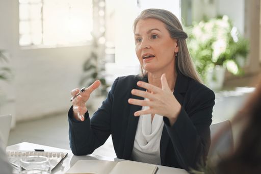 Woman at a business meeting