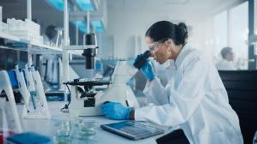 Nurse in lab coat