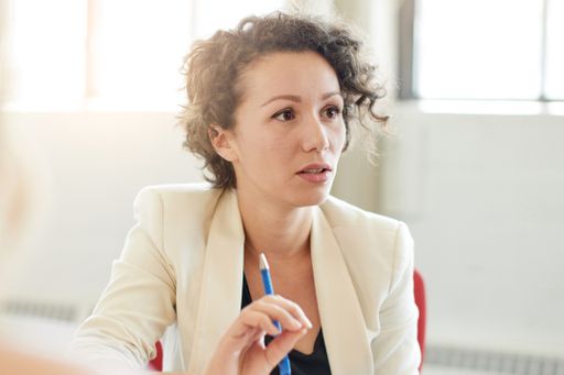 Woman at a business meeting