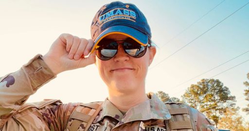 Claire Yost '25 in army uniform