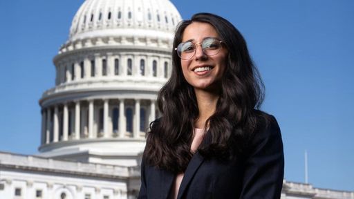 UMassD Alum in Washington D.C. outside of the Capital Building