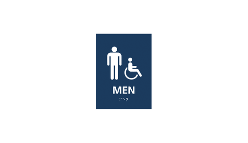 Signage example: RR.1: ID Men 5.5” x 7.5”