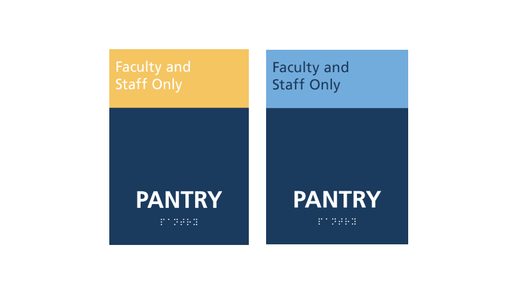 Signage example: RR.4: Amenity is 5.5” x 7.5”