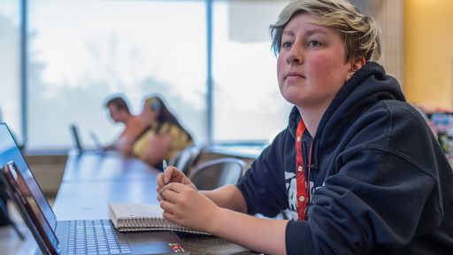 Student in the classroom