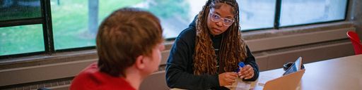 Student in the Writing & Multiliteracy Center