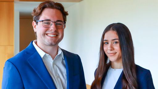 Pre-Law Society Students, Aaliyah Encarnacion '25 and Marshall MacDonald '25