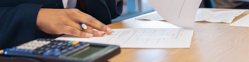 Student in the classroom taking an exam