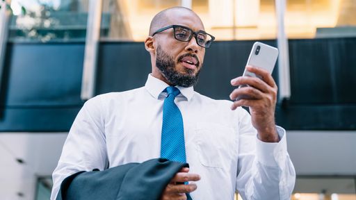 Business person on their phone