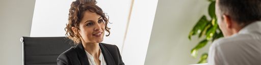 Business woman meeting with a client