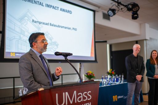 Dr. Ramprasad Balasubramanian reflecting on his journey and contributions for receiving the Monumental Impact Award.