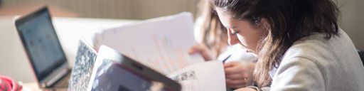 Nursing students studying