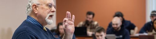 Professor Spencer Clough instructing a class