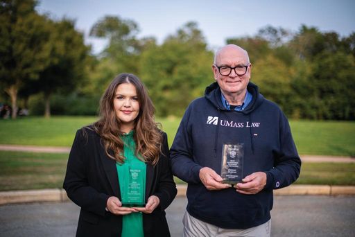 Raven Francomano '22, Most Outstanding Student in the Nation, and Professor Dwight Duncan, Most Outstanding Professor in the Nation