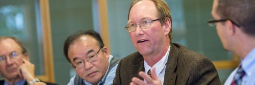 Professors Wendell Brown, Changsheng Chen, Kevin Stokesbury and Assistant Dean for Operations Mike Marino