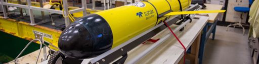 Research Associate Matt Grossi testing the ocean glider, Blue