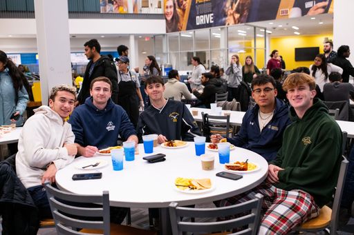 UMassD Students at Moonlight Breakfast
