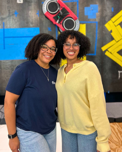 Dr. Anjali Boyd, Product Manager, Efficiency & Environmental Impact at Fleet Robotics with intern Malaika Pollard