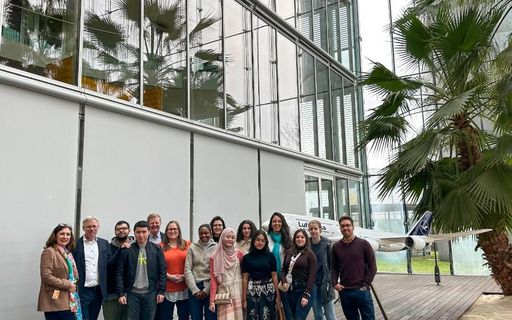 Bhatia and classmates' excursion to Lufthansa airline and Frankfurt airport