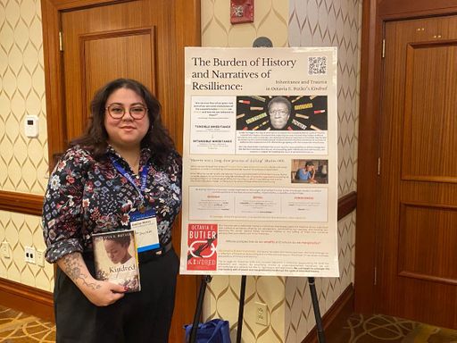 Jasmine Mattey (English and Communication) presented her research poster at the NeMLA (Northeast Modern Language Association)