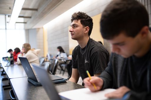 Student in classroom