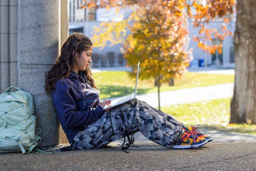 Student on laptop