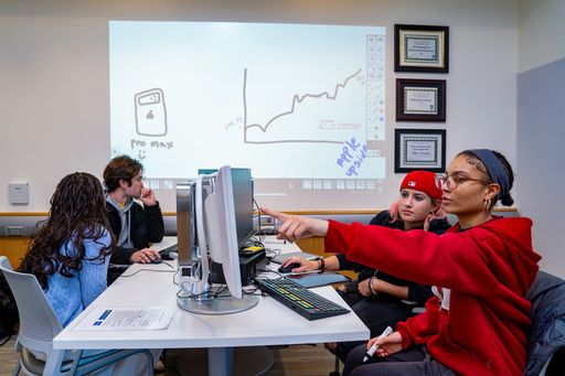 Students with computers.