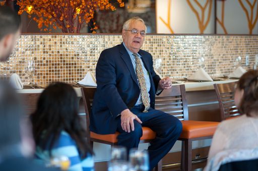 Barney Frank meeting with students