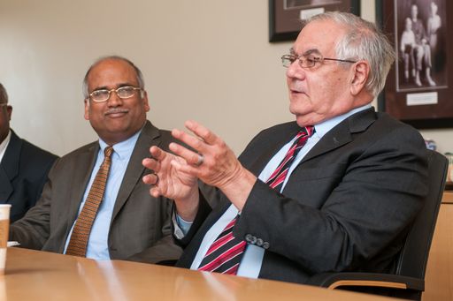 Barney Frank visiting the Charlton College of Business