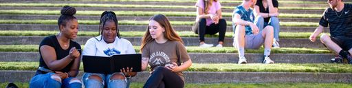 Students in the amphitheater