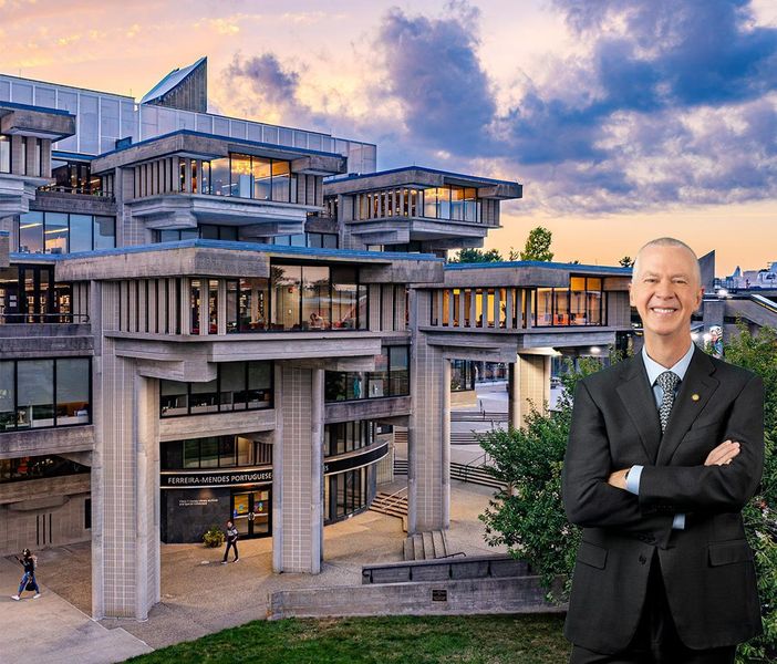 Chancellor with Library in Background