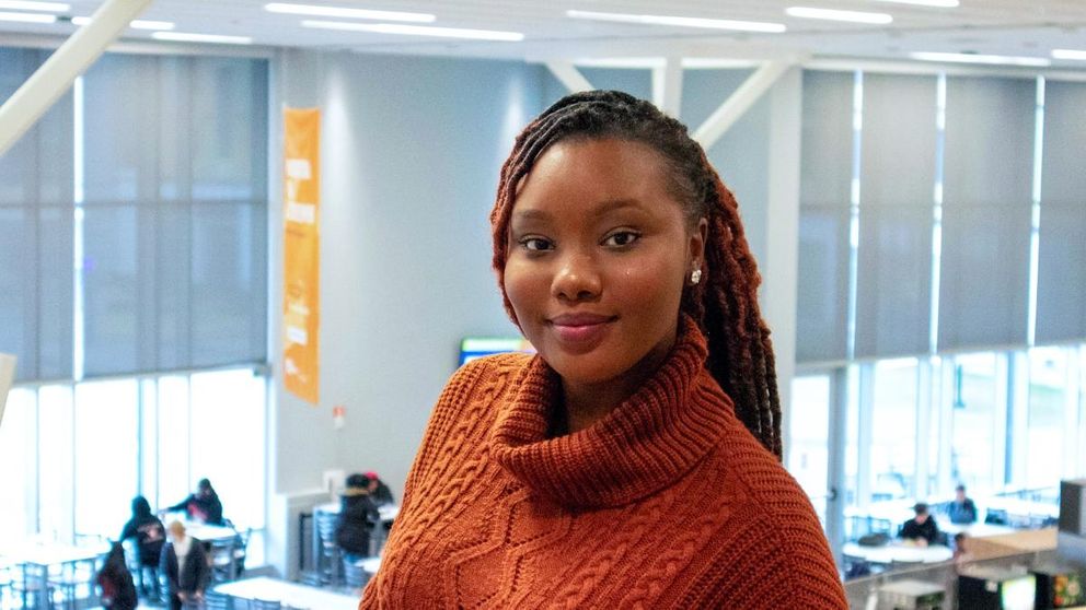 Naomi Mwangi '25 pictured in the Grove