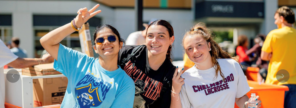 3 students posing