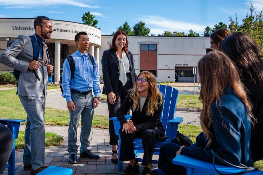 UMass Law students pictured during 1L orientation.