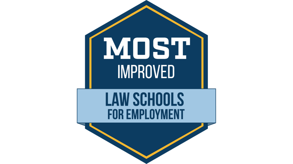 Most Improved Law Schools for Employment Badge