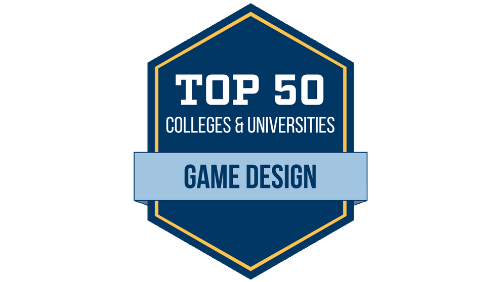 Top 50 Colleges and Universities Game Design Badge
