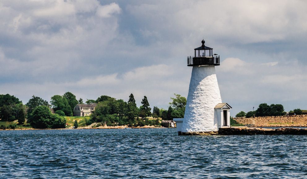 Palmer's Island Lighthouse in New Bedford Harbor