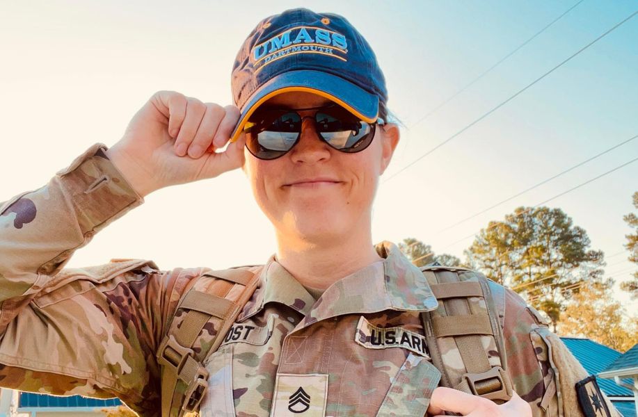 Claire Yost '25 in army uniform