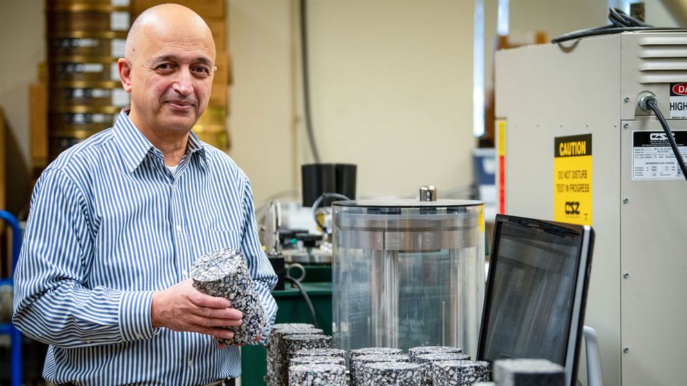 Dr. Walaa Mogawer, Commonwealth Professor of Civil and Environmental Engineering and Director of the UMass Dartmouth Highway Sustainability Research Center (HSRC)