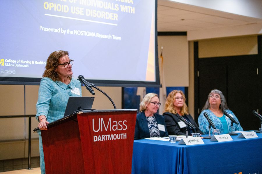 NO STIGMA Nursing team hols campus conference.