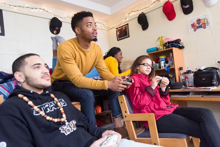 UMassD students in dorm