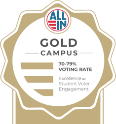 70-79% Voting rate - Excellence in Student Voter Engagement